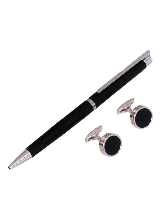 كوراتو طقم مكون من أزرار أكمام قمصان وقلم بتصميم جذاب - Image 1