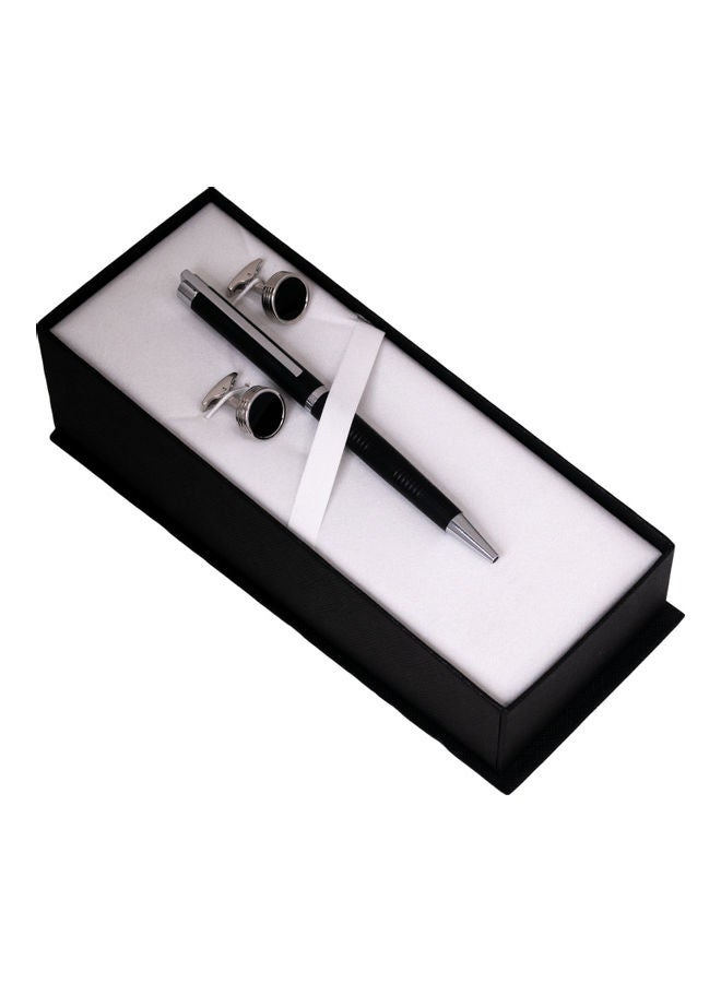 كوراتو طقم مكون من أزرار أكمام قمصان وقلم بتصميم جذاب - Image 3