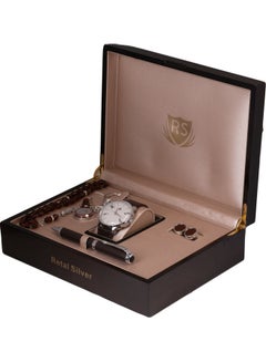 Men's Analog Wrist Watch Gift Set