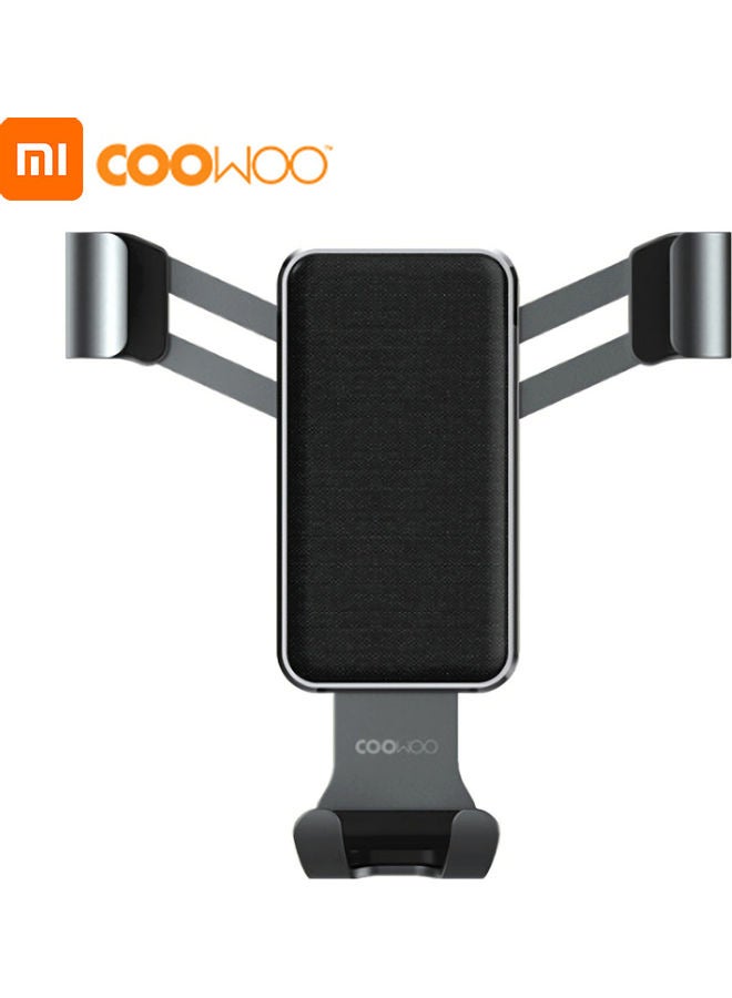 كووو حامل هاتف بشكل قائم للسيارة مزود بجهاز استشعار للجاذبية رمادي/أسود - Image 1