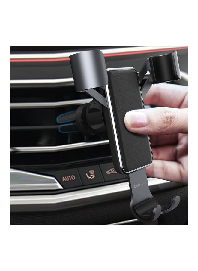 كووو حامل هاتف بشكل قائم للسيارة مزود بجهاز استشعار للجاذبية رمادي/أسود - Image 4