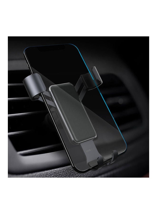 كووو حامل هاتف بشكل قائم للسيارة مزود بجهاز استشعار للجاذبية رمادي/أسود - Image 5