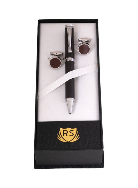 طقم أزرار أكمام القمصان وقلم