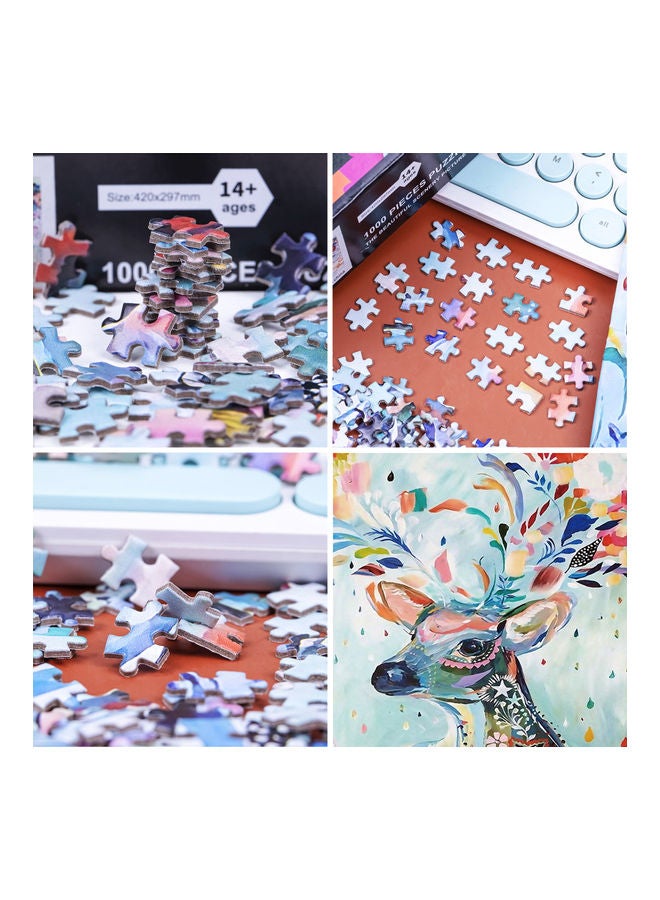 1000-Piece Camouflage Deer Rectangular Jigsaw Puzzle Set