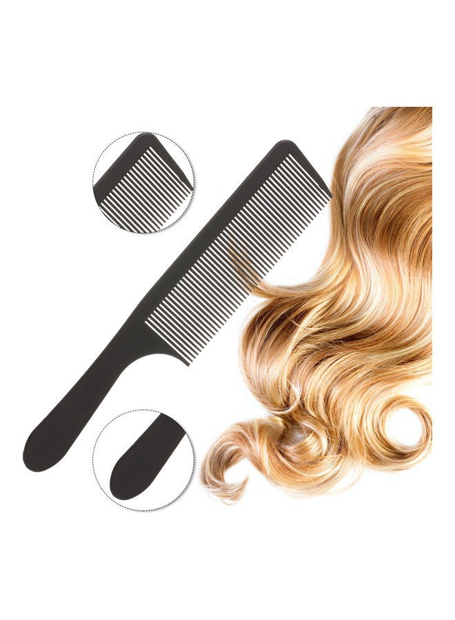 Plastic Fine Tooth Hair Styling Comb Black - Image 2
