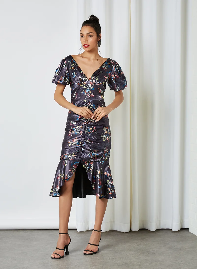 Chi-Chi London Ruffled Hem Floral Dress