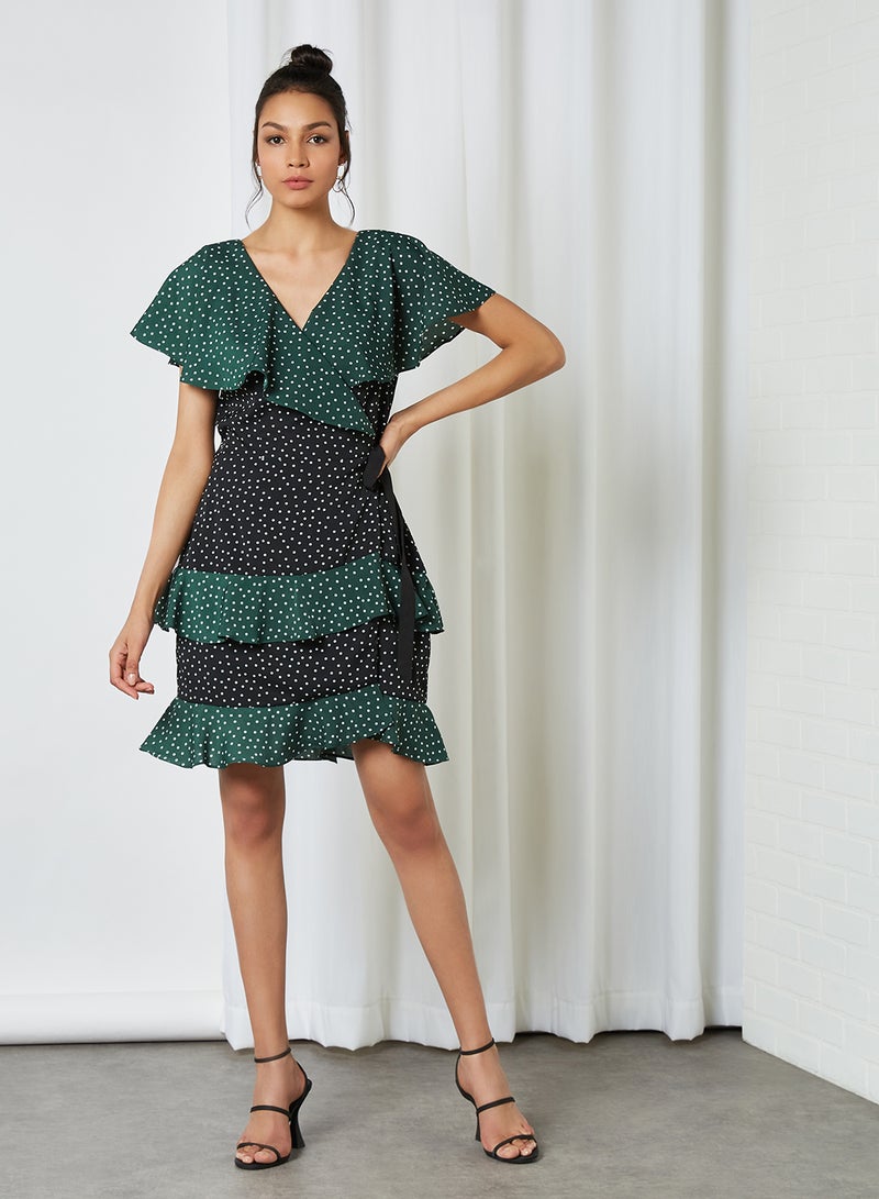 Chi-Chi London - Mackenzie Wrap Dress Black - Image 1