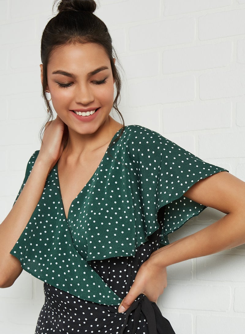 Chi-Chi London - Mackenzie Wrap Dress Black - Image 1