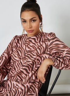 Chi-Chi London All-Over Printed Dress Pink  - Image 4
