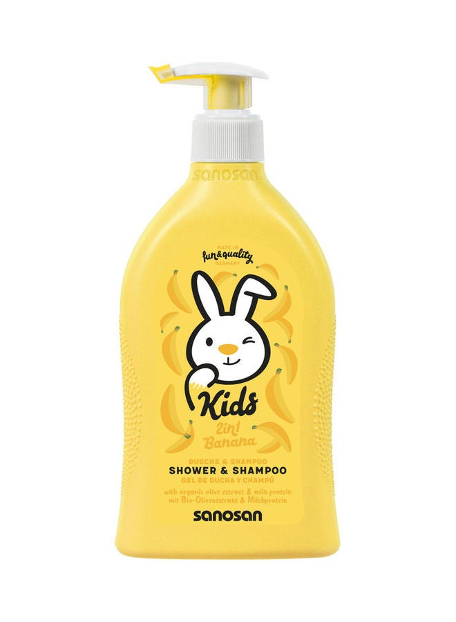 sanosan - Kids 2in1 Banana Shampoo & Shower Gel (SLS Free) 400ml - Image 1