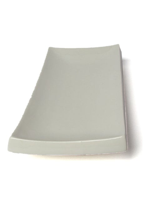 Rectangle Serving Flat Plate White 12.7x27.94cm