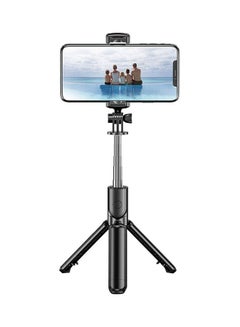 BT Selfie Stick Foldable Tripod 360° Rotation Black