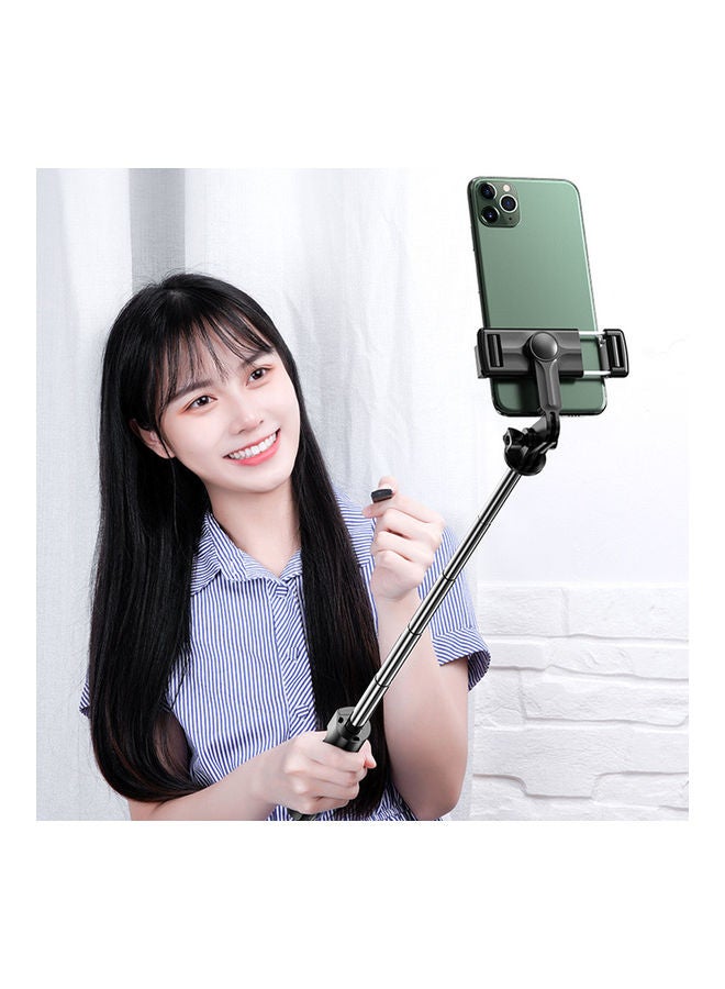 Generic - BT Selfie Stick Foldable Tripod 360° Rotation Black - Image 1