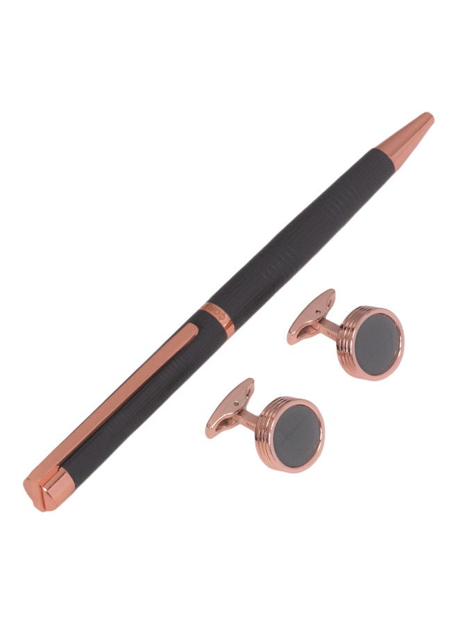 Corato Pair Of Cufflinks With Pen Set - Image 1