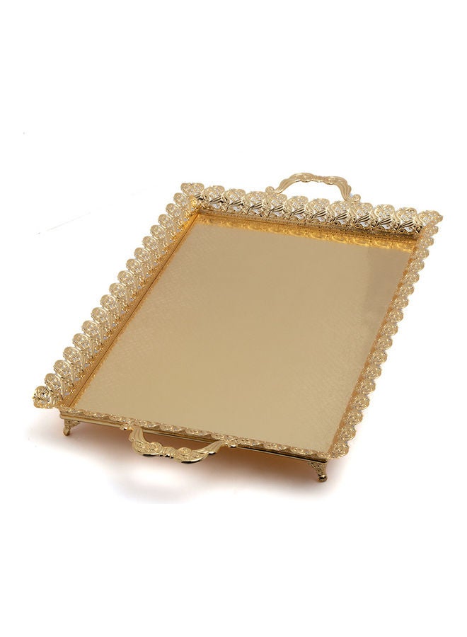 Squalo Modern Decorated Tray Gold 61x41cm - Image 2