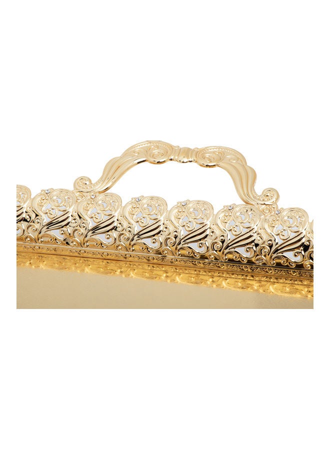 Squalo Modern Decorated Tray Gold 61x41cm - Image 3