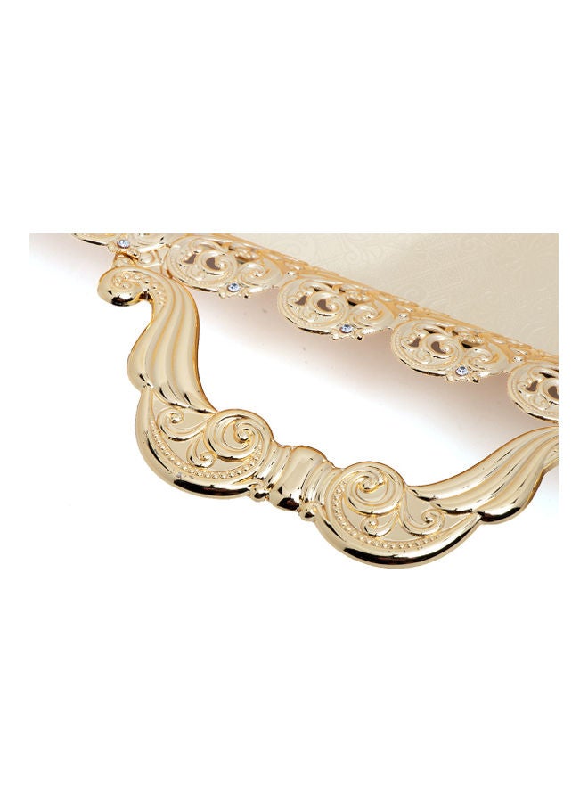 Squalo Modern Decorated Tray Gold 61x41cm - Image 4