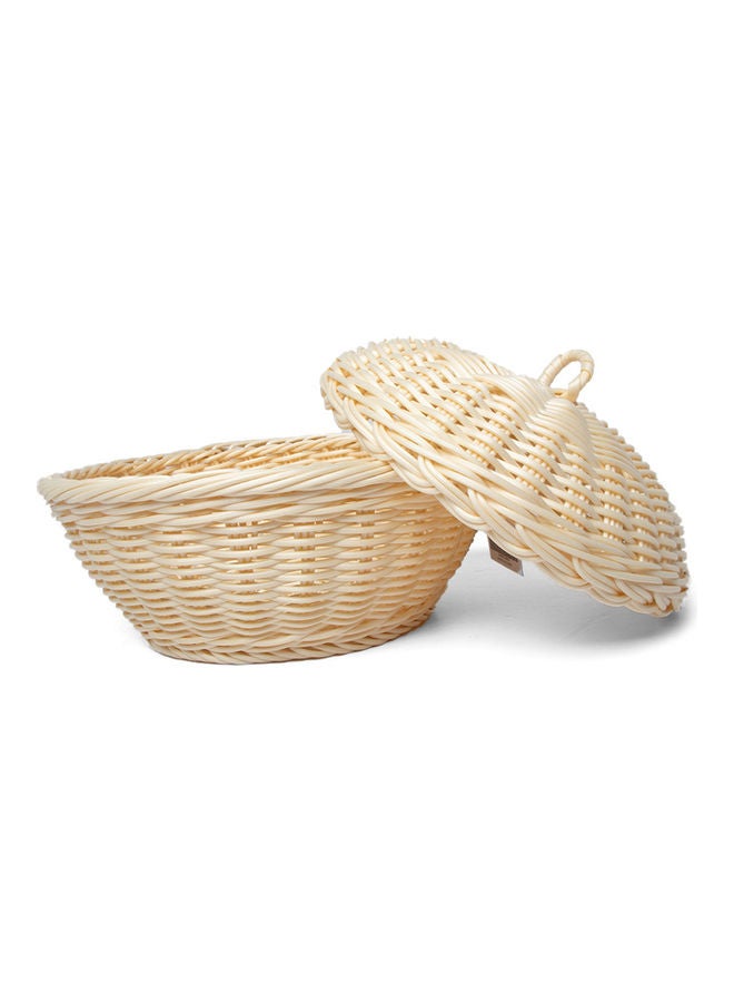 سكوالو - سلة خبز بغطاء بني 27x10سم - Image 1