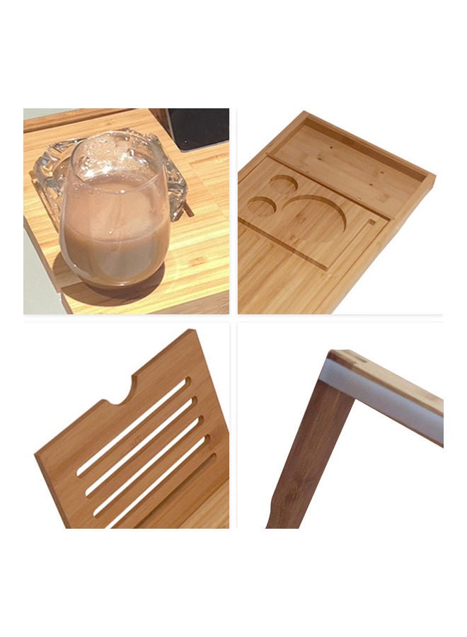 Generic - Bamboo Spa Bathtub Caddy Organizer Brown - Image 1