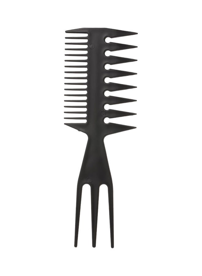 3-In-1 Plastic Detangling Hair Comb Black - Image 1
