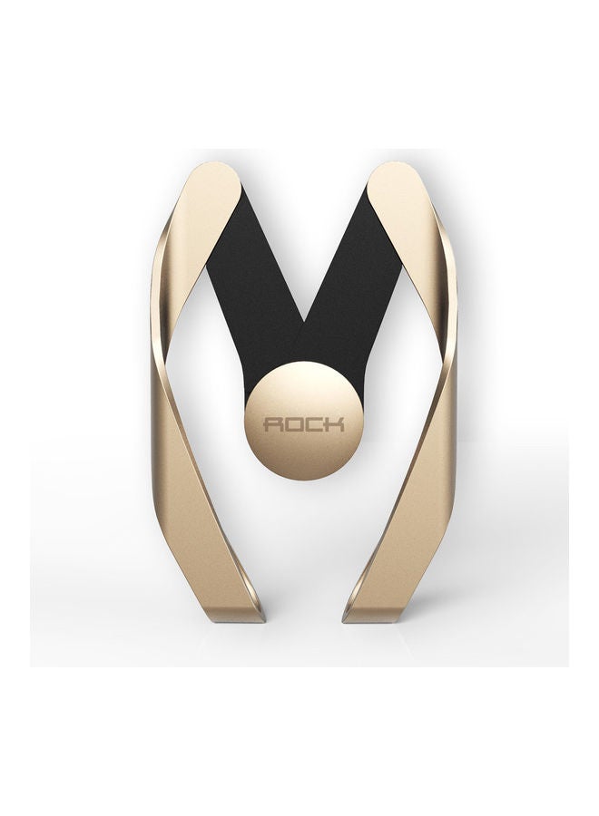 روك حامل للهواتف المحمولة يُثبَّت في فتحة التكييف بالسيارة ذهبي - Image 2