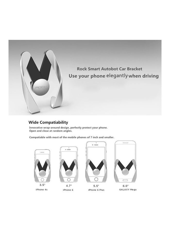 روك حامل للهواتف المحمولة يُثبَّت في فتحة التكييف بالسيارة ذهبي - Image 5