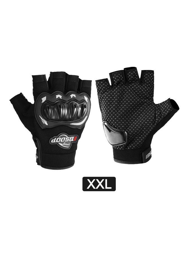 Generic 1-Pair Non-Slip Half-Finger Motorbike Glove for Climbing Hiking
