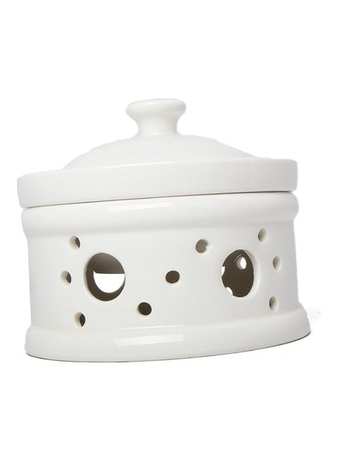 Elegant Soup Bowl With Lid White 14x14cm