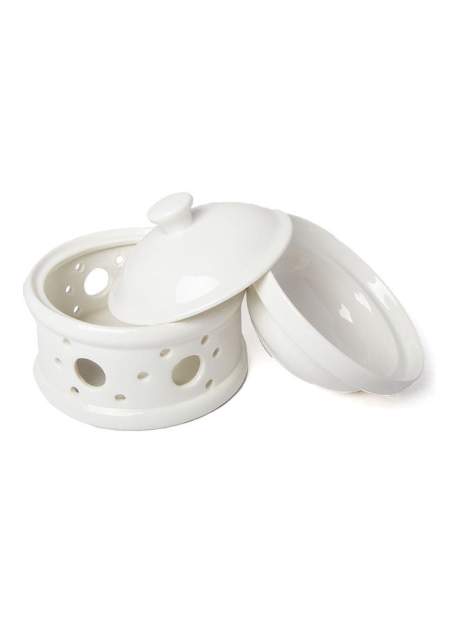Elegant Soup Bowl With Lid White 14x14cm