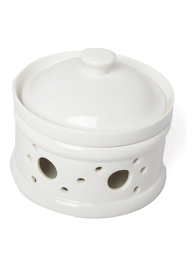 Elegant Soup Bowl With Lid White 14x14cm