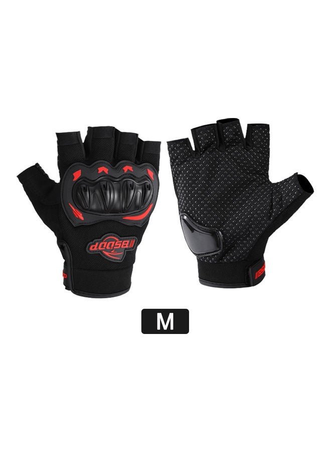 Generic 1-Pair Non-Slip Half-Finger Motorbike Glove for Climbing Hiking - Image 1
