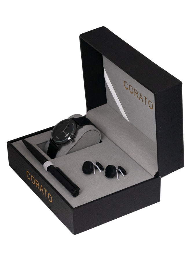 كوراتو طقم ساعة يد بعقارب مع قلم وأزرار أكمام. للرجال - Image 2