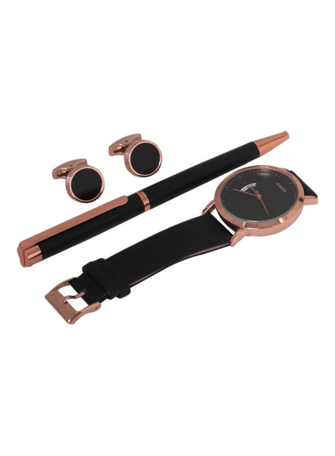 Corato - Men's Analog Wrist Watch With Pen And Cufflinks Set - Image 1