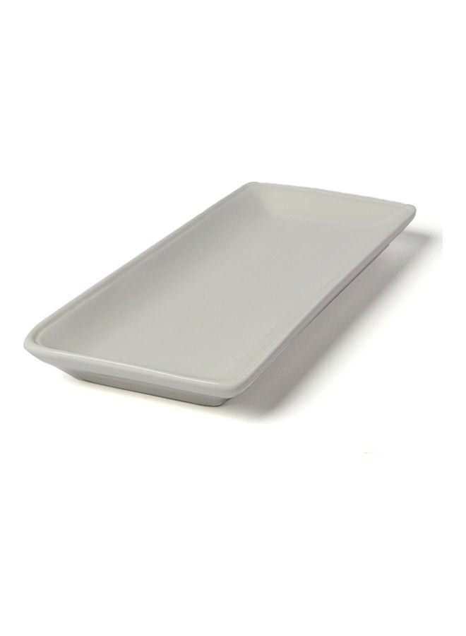 Squalo Rectangle Serving Flat Plate White 23x9.7cm - Image 1