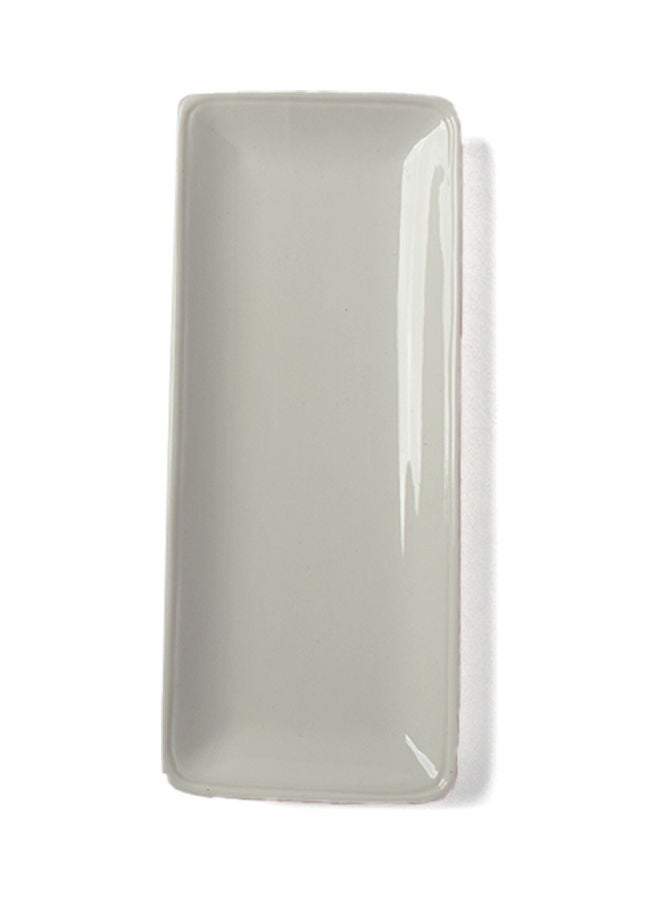 Squalo Rectangle Serving Flat Plate White 23x9.7cm - Image 2
