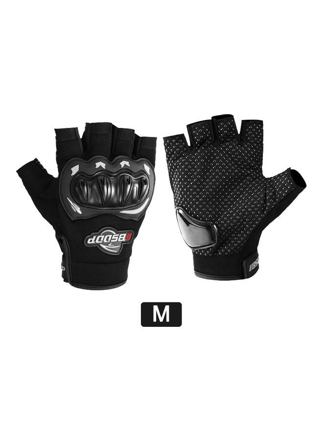 Generic 1-Pair Non-Slip Half-Finger Motorbike Glove for Climbing Hiking