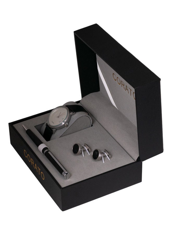Corato - Men's Analog Wrist Watch With Pen And Cufflinks Set - Image 1