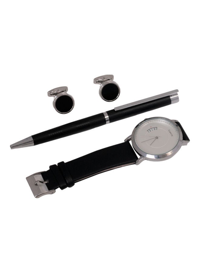Corato - Men's Analog Wrist Watch With Pen And Cufflinks Set - Image 1