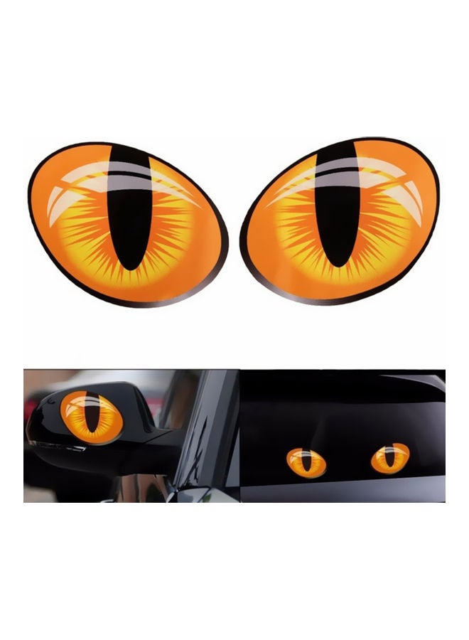 Generic 2-Piece Funny Cat Eyes Car Sticker  - Image 2