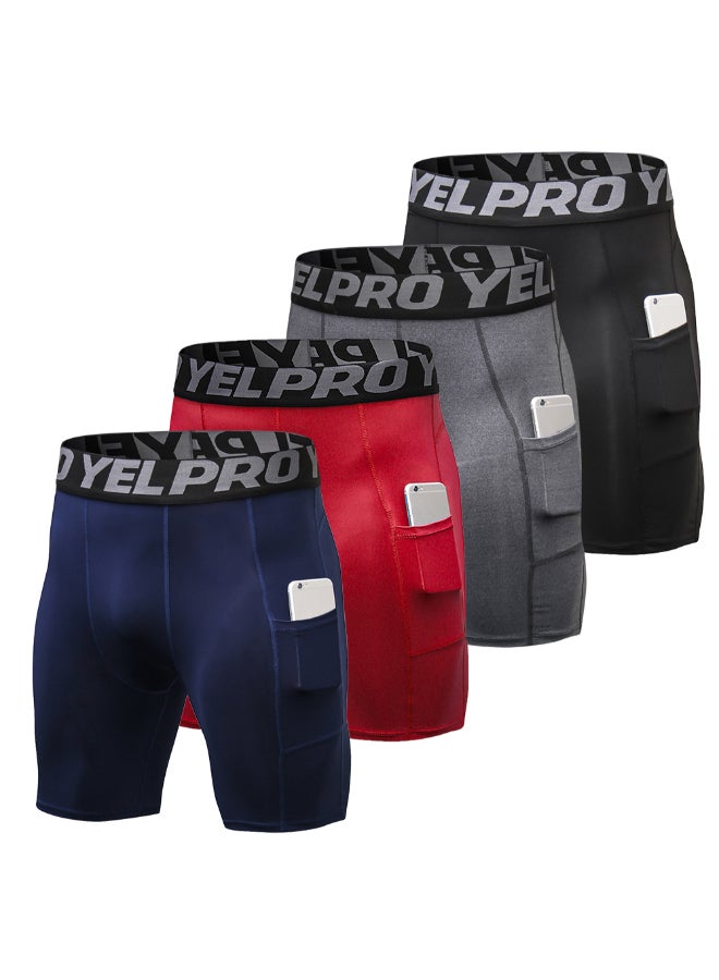 4-Packs Shorts With Pocket Set Multicolour 