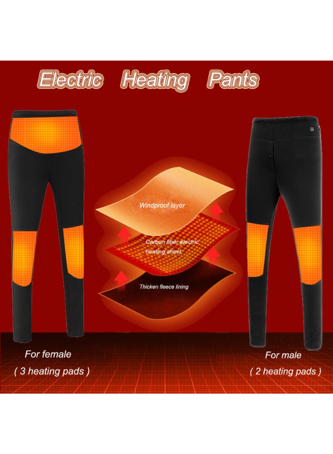 USB Charging Electric Thermal Heating Trousers Black  - Image 2
