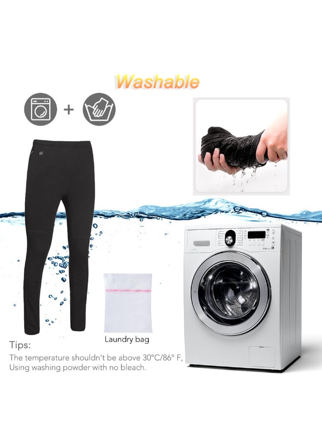 USB Charging Electric Thermal Heating Trousers Black  - Image 4