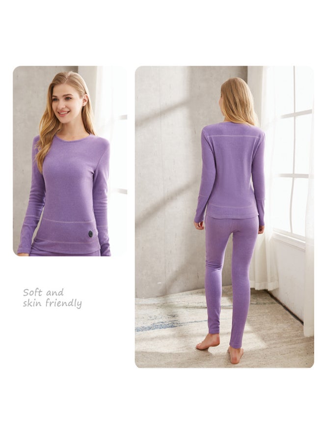 Warm Underwear Suit Set Purple - Image 2