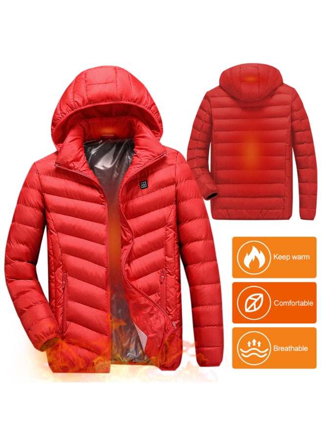 USB Heating Windproof Jacket Red - Image 2