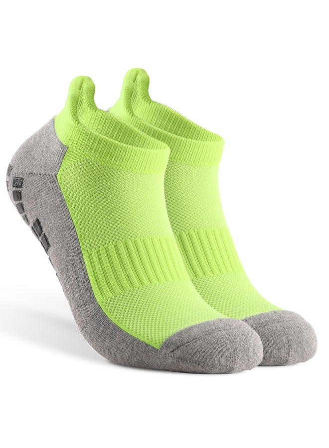 Anti-Skid Soccer Sports Ankle Socks Green/Grey