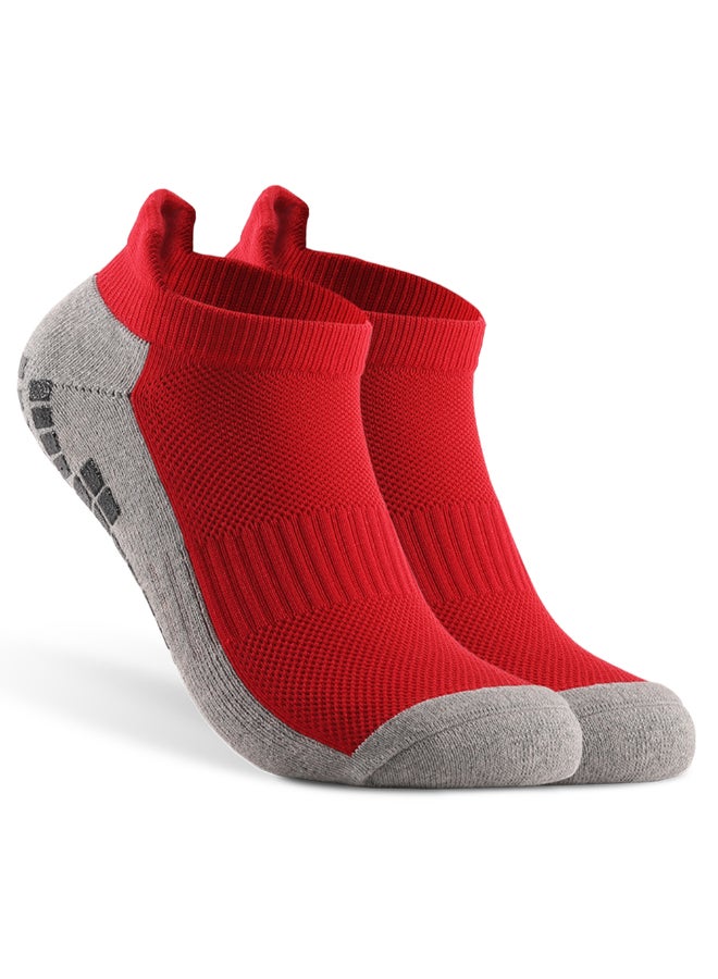 Anti-Skid Soccer Sports Ankle Socks Red