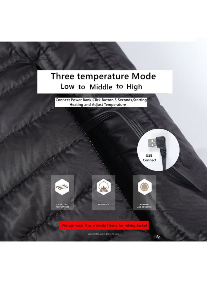 Outdoor USB Heating Coat Black - Image 5