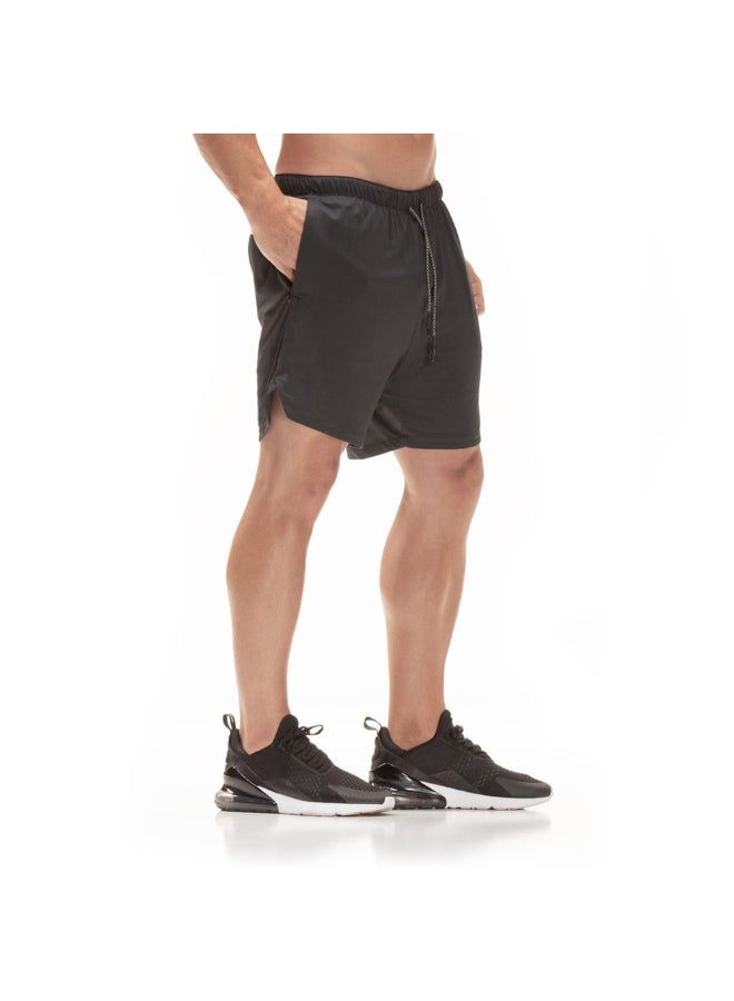 2 In 1 Athletic Running Gym Shorts Black - Image 3