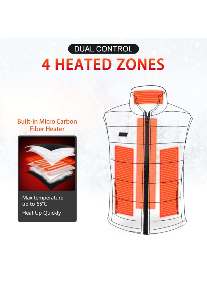 USB Charge Outdoor Heating Vest Pink/Black  - Image 5