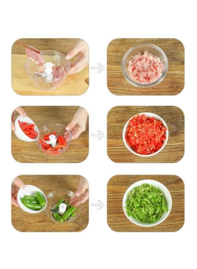 Easy Pull Food Chopper Green/Clear